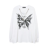 Men Long Sleeve Shirt Printed Couple Long Sleeve T-shirt Men and Women All-Matching Base