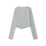 Women Long Sleeve T-Shirt Printed Small V-neck Long Sleeve T-shirt Girls' Spring and Autumn Short