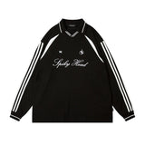Men's Long Sleeve Shirt Lapel Long Sleeve T-shirt Men's and Women's Retro Loose Base