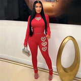 Women Co-Ord Set Fall Women's Clothing Fashion Tops High Waist