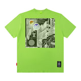 Men T Shirt Printed Short-Sleeved T-shirt Men and Women Loose