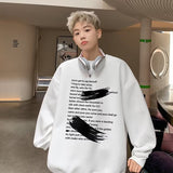 Men Hoodie Heavy round Neck Sweater Men Couple Loose