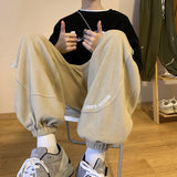 Men Sweatpants Velvet Pants Men's Winter Loose Sports Boys Casual Pants