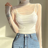 Women Long Sleeve Shirt Autumn Sun Protection Shirt Bottoming Shirt