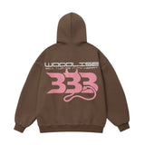 Men Hoodie Cardigan Sweater Men's Spring and Autumn Embroidered Letters Loose Zip Coat