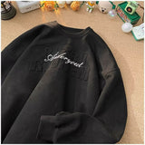Men Hoodie Suede Sweater Autumn All-Match Steel Seal Loose Casual
