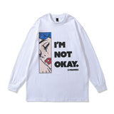 Men Long Sleeve Shirt Spring and Autumn Sweater Hip Hop Graffiti Printing Long Sleeve T-shirt Men and Women