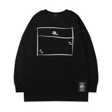 Men Long Sleeve Shirt round Neck Long Sleeve Men and Women Street Loose Casual Hip Hop Couple