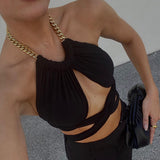 Women Halter Tops Spring/Summer Lace up Bottoming Small Vest
