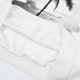 Men Hoodie Coconut Tree Printed Hoodie