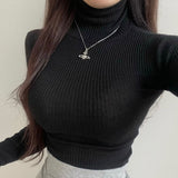 Women Long Sleeve Shirt Short Long Sleeve Top Women's Autumn and Winter