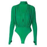 Women Jumpsuit Women's Spring Bottoming Stitching Long-Sleeved Jumpsuit