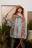 Unisex Jacket Autumn Paisley Denim Coat Women's Clothing