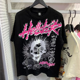 HS T Shirt Technology Touching Image Printing Casual Loose