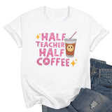 Teacher Shirt Women Half Teacher Half