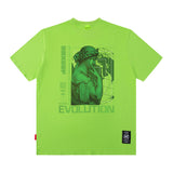 Men's T Shirt Printed Short-Sleeved T-shirt Men's and Women's High Street Hip Hop Retro