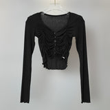 Women Long Sleeve Shirt Women's V-neck Top