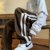 Men Sweatpants Striped Corduroy Pants Men Autumn Fashion Brand Straight Loose