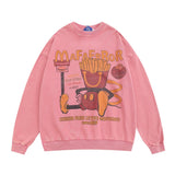 Men Hoodie Mickey Mouse Printed Sweater Boys Leisure Pullover Loose