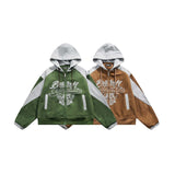 Unisex Jacket Autumn Stitching Suede Jacket