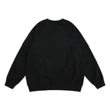 Men Hoodie Letter Printed Striped Long-Sleeved Sweater Spring and Autumn round Neck Raglan Sleeves Sports Top