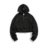 Unisex Sweatshirt Autumn Embroidery Half Zipper Sweater