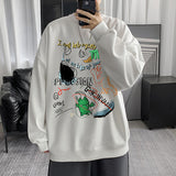 Men Hoodie Sweater Men's Loose Spring and Autumn Top Couple Long Sleeve T-shirt