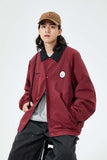 Unisex Jacket Autumn Contrast Color Lapels Coat Women's Clothing