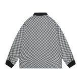 Men Long Sleeved T Shirt Contrast Color Long Sleeves Shirt Spring and Autumn High Street Loose Turn Button Shirt