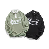 Unisex Hoodie Street Embroidery Polo Shirt Loose Sweater Coat Men and Women
