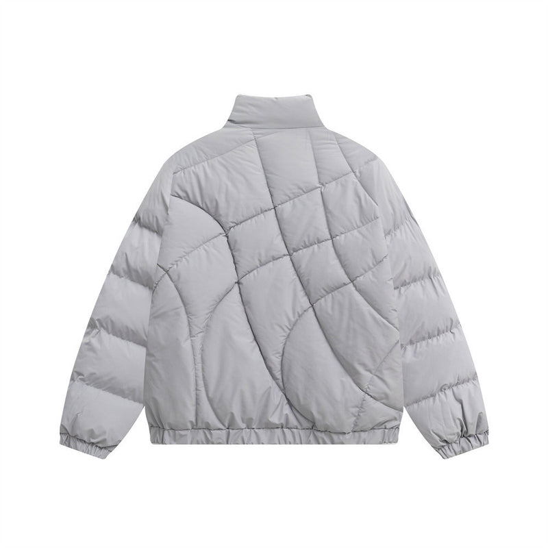 Men Cotton Mixed Jacket Coat Irregular Men Winter Embroidery Loose Cotton Jacket Coat