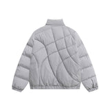 Men Cotton Mixed Jacket Coat Irregular Men Winter Embroidery Loose Cotton Jacket Coat