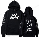 Rapper Bad Bunny Hoodies Rabbit Print Men Woman Streetwear