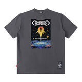 Men T Shirt Retro Short Sleeve T-shirt Men and Women Ins Style