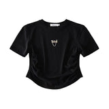 Women T-Shirt Summer Casual T-shirt Fashion Tops round Neck