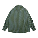 Men Long Sleeved T Shirt Long Sleeve Vertical Striped Shirt Men's Casual High Street Loose Shirt