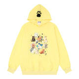 Men Hoodie Animal Kitten Printed Hoodie Male Spring and Autumn Leisure Long Sleeve Sports