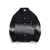 Unisex Jacket Autumn Washed Gradient Denim Women's Wear