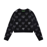 Women Sweater Crew Neck Sweater for Girls Autumn Leisure Short Knitted