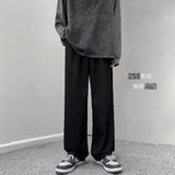 Men Sweatpants Casual Men's Summer Straight Loose-Fitting Wide-Leg Trousers