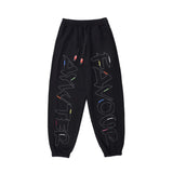 Unisex Pants Autumn Embossed Velvet Trousers