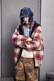 Unisex Jacket Fall Color-Blocking Cardigan Hooded Coat