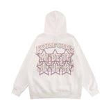 Men Hoodie Five-Pointed Star Letter Foam Printed Hoodie