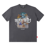 Men T Shirt Angel Print Short Sleeve T-shirt Men Couple Loose Fashion Brand