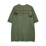 Men T Shirt Vintage Heart Graffiti Fashion Brand Half Sleeve T-shirt Men and Women