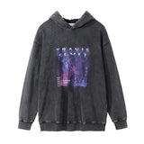 Men Hoodie Printed Hoodie Men's Loose Distressed Handmade