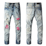 Amiri Jeans Casual Hip Hop Slim Jeans Men #805