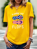 Women's Independence Day T Shirt Printed Short-Sleeved T-shirt