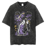 JoJo Bizarre Adventure Washed T-Shirt Men Hip Hop