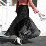 Women Skirt Pleated Skirt Long Skirt Slim Fit Beach Skirt